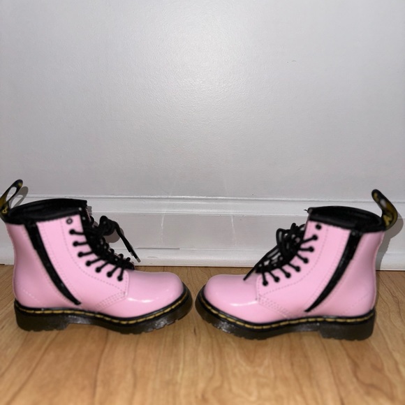 Dr. Martens 1460 8-Eye Patent Boot - Toddler - Pale Pink - Picture 2 of 6